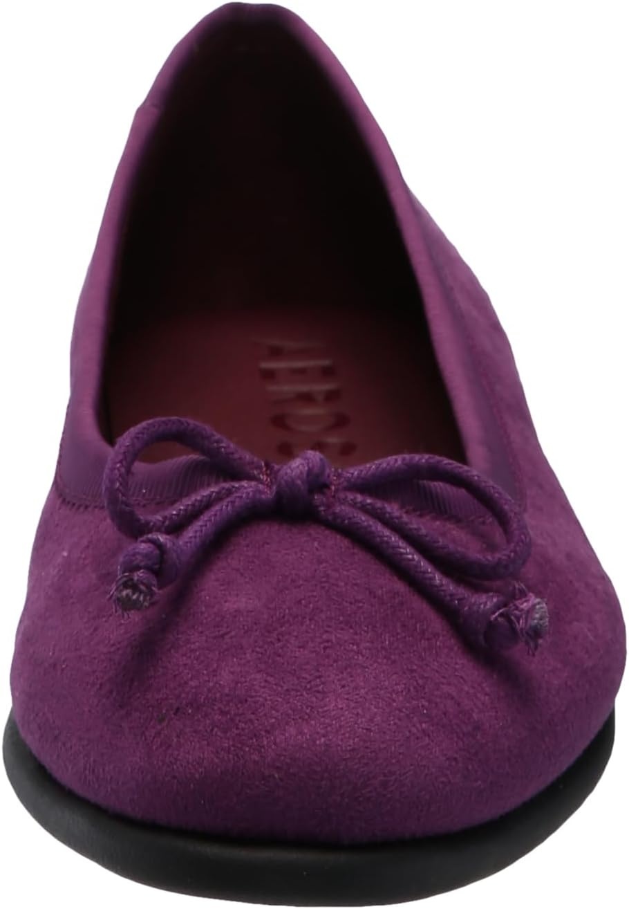 Aerosoles Women’s Homebet Flats(Dark Purple Faux Suede)