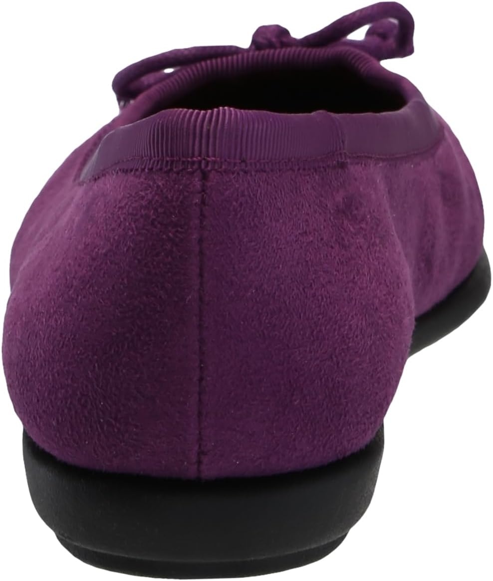 Aerosoles Women’s Homebet Flats(Dark Purple Faux Suede)