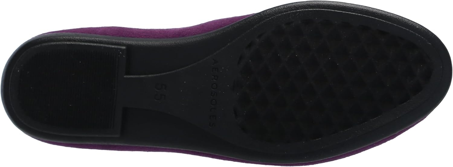 Aerosoles Women’s Homebet Flats(Dark Purple Faux Suede)