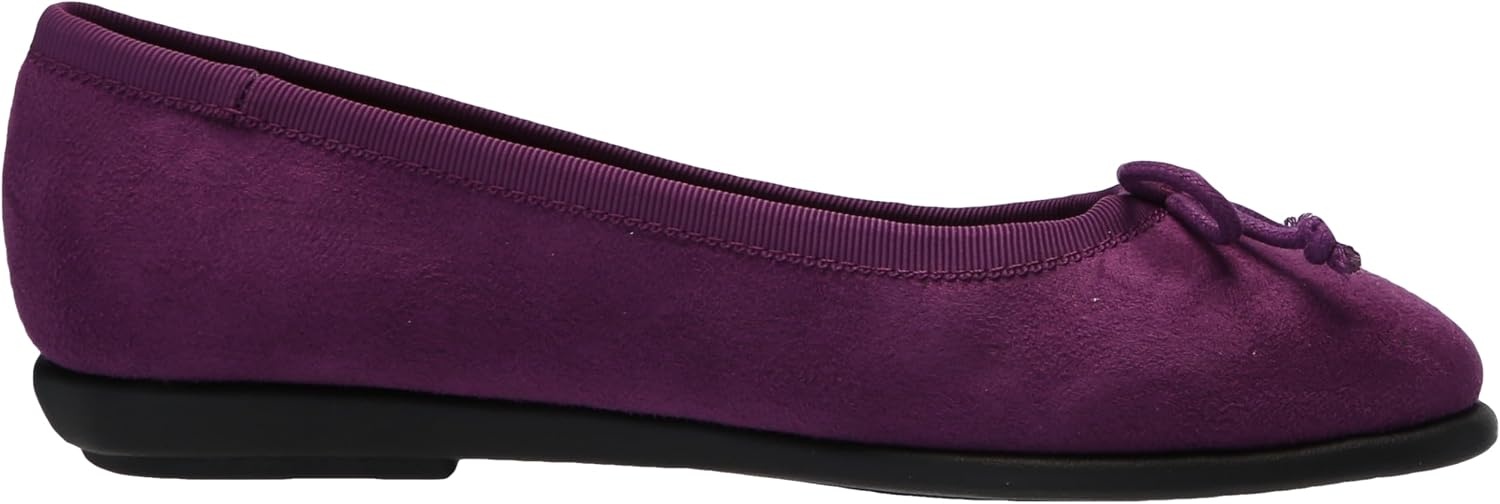 Aerosoles Women’s Homebet Flats(Dark Purple Faux Suede)
