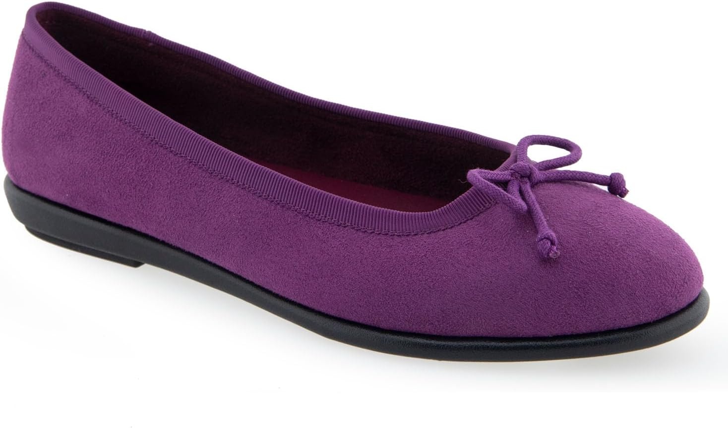 Aerosoles Women’s Homebet Flats(Dark Purple Faux Suede)