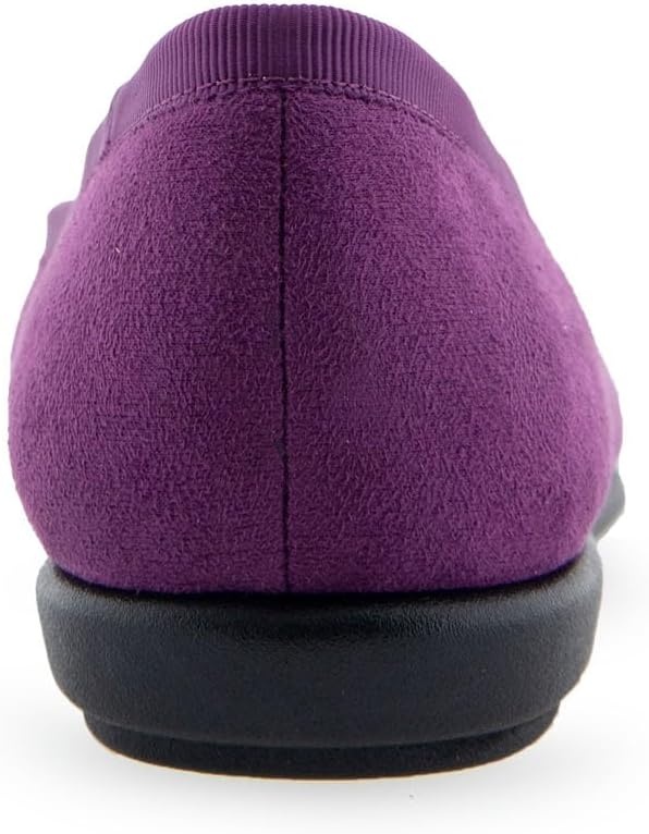 Aerosoles Women’s Homebet Flats(Dark Purple Faux Suede)
