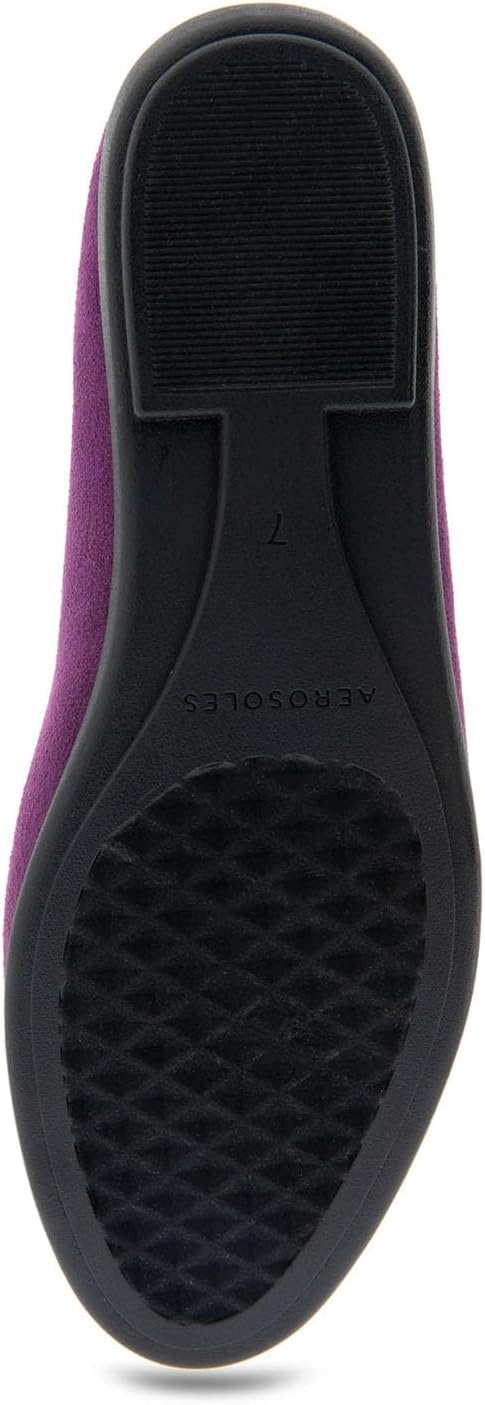 Aerosoles Women’s Homebet Flats(Dark Purple Faux Suede)