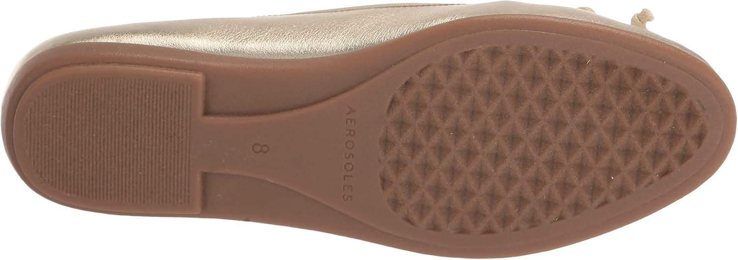Aerosoles Women’s Homebet Flats(Soft Gold Pu)
