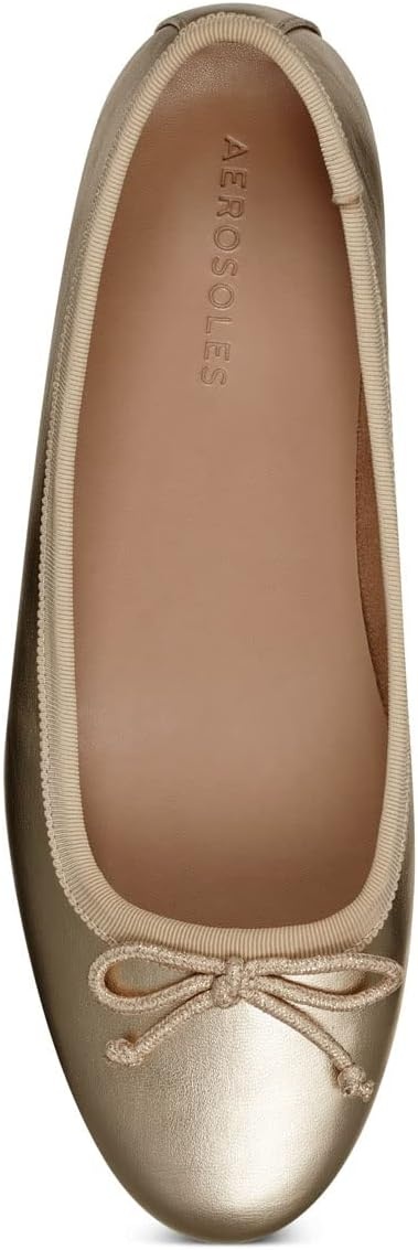 Aerosoles Women’s Homebet Flats(Soft Gold Pu)