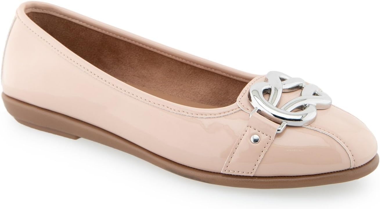 Aerosoles Women’s Big Bet Flats(Cipria Patent Pu)