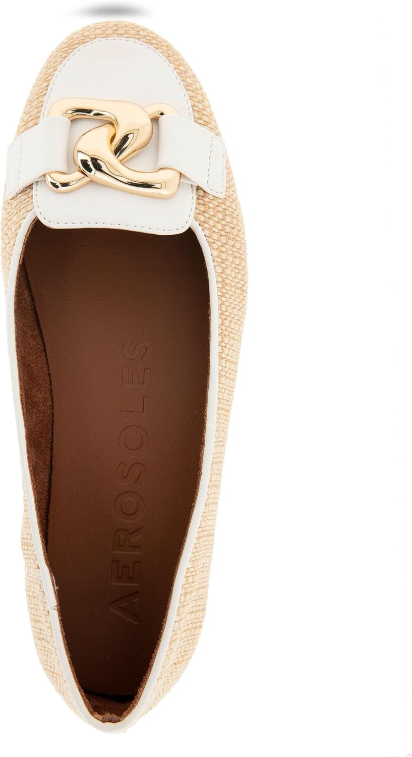 Aerosoles Women’s Bell(Natural/White Raffia)