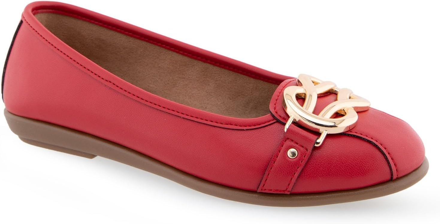 Aerosoles Women’s Big Bet Flats(Red)