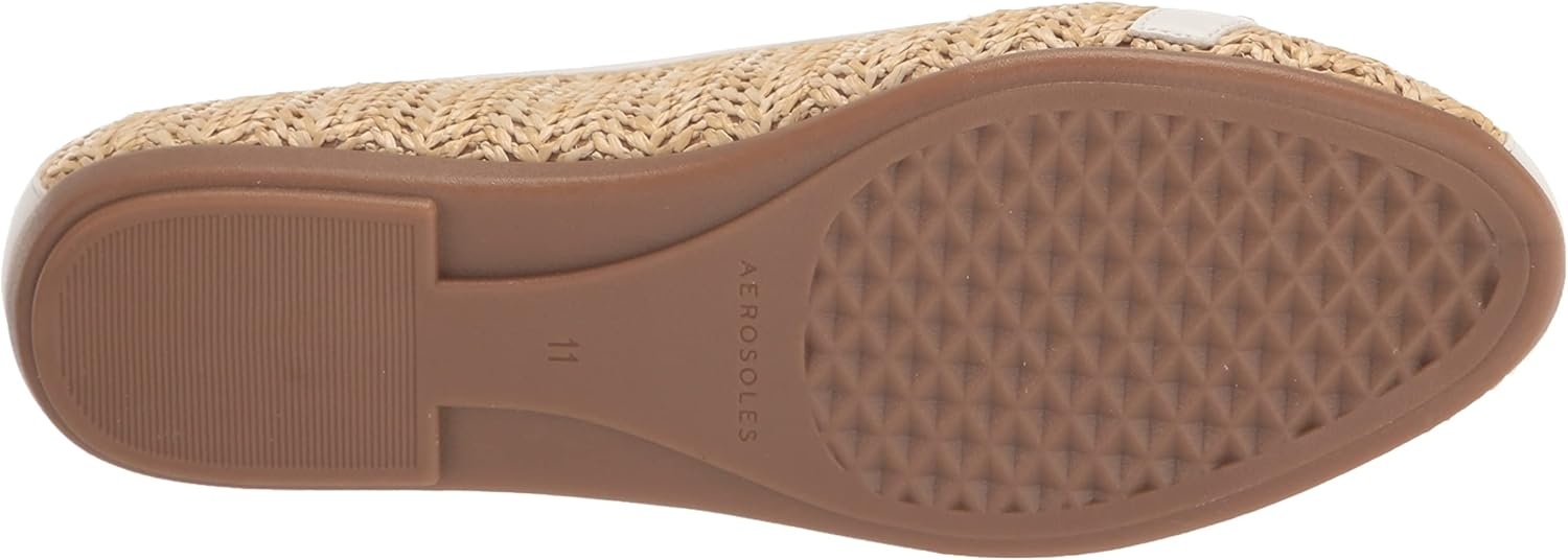 Aerosoles Women’s Big Bet Flats(Natural Combo Raffia)