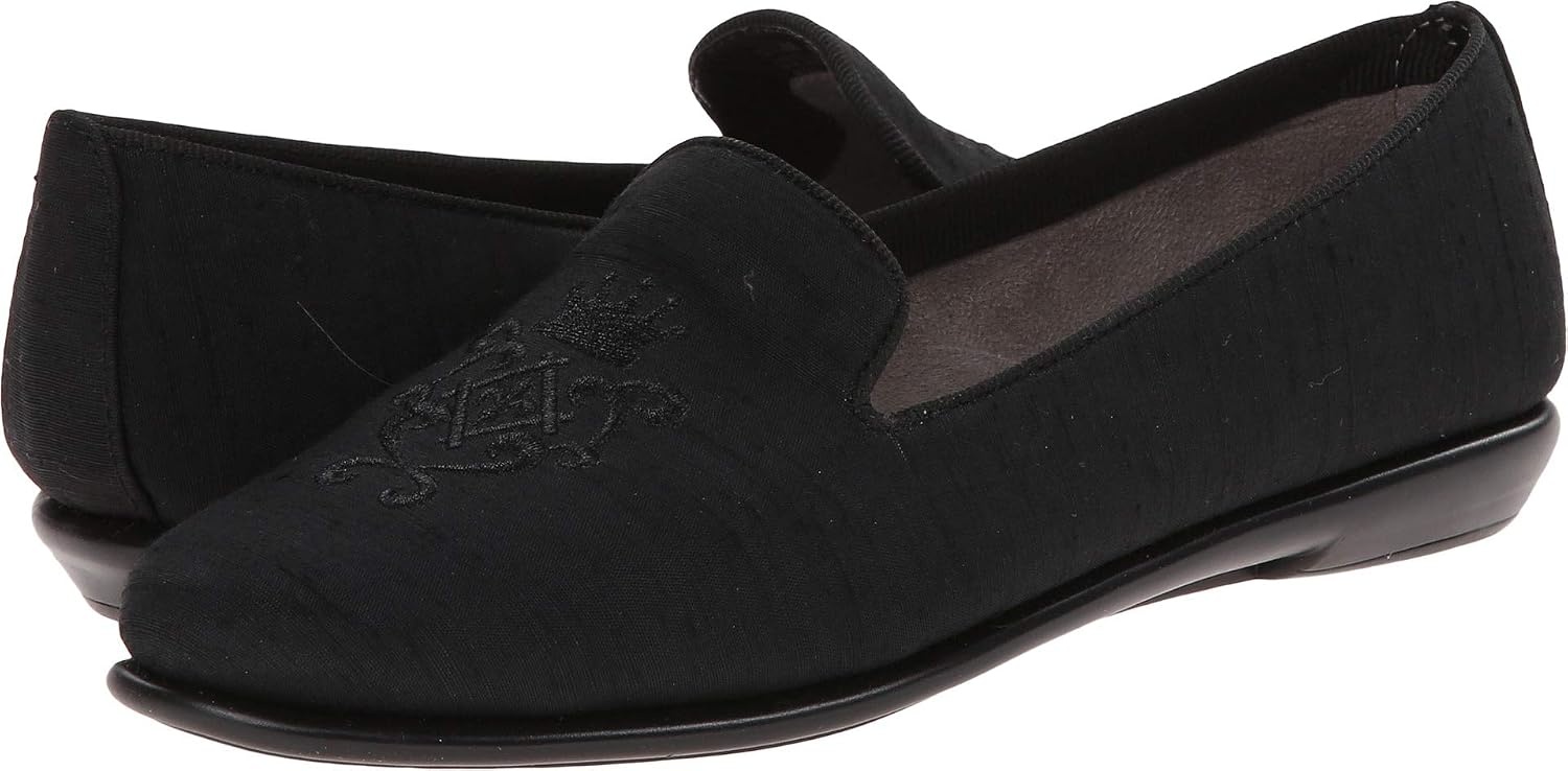 Aerosoles Women’s Betunia Slip-On Loafer with Memory Foam Footbed(Black Fabric)