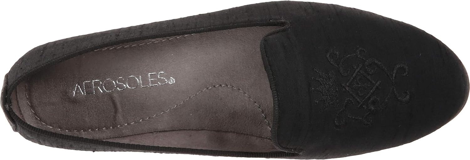 Aerosoles Women’s Betunia Slip-On Loafer with Memory Foam Footbed(Black Fabric)