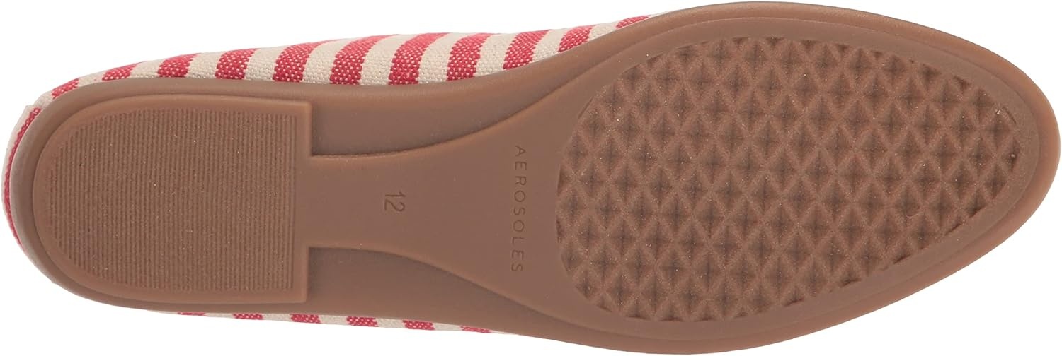 Aerosoles Women’s Betunia Slip-On Loafer with Memory Foam Footbed(Red Stripe)