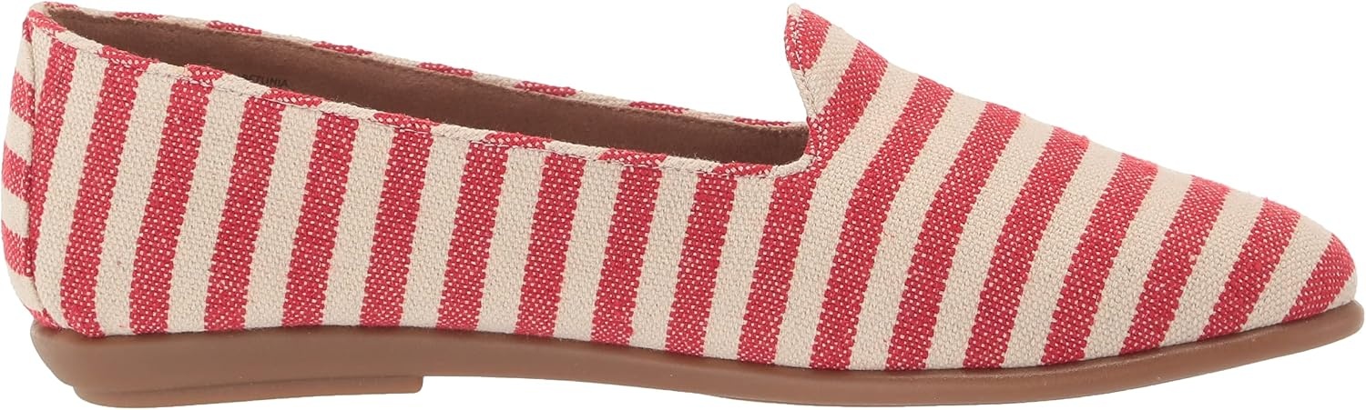 Aerosoles Women’s Betunia Slip-On Loafer with Memory Foam Footbed(Red Stripe)