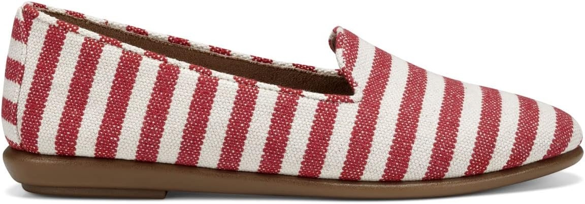 Aerosoles Women’s Betunia Slip-On Loafer with Memory Foam Footbed(Red Stripe)
