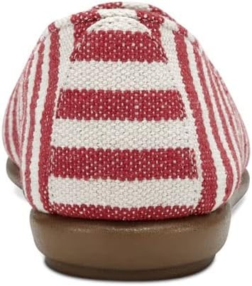 Aerosoles Women’s Betunia Slip-On Loafer with Memory Foam Footbed(Red Stripe)