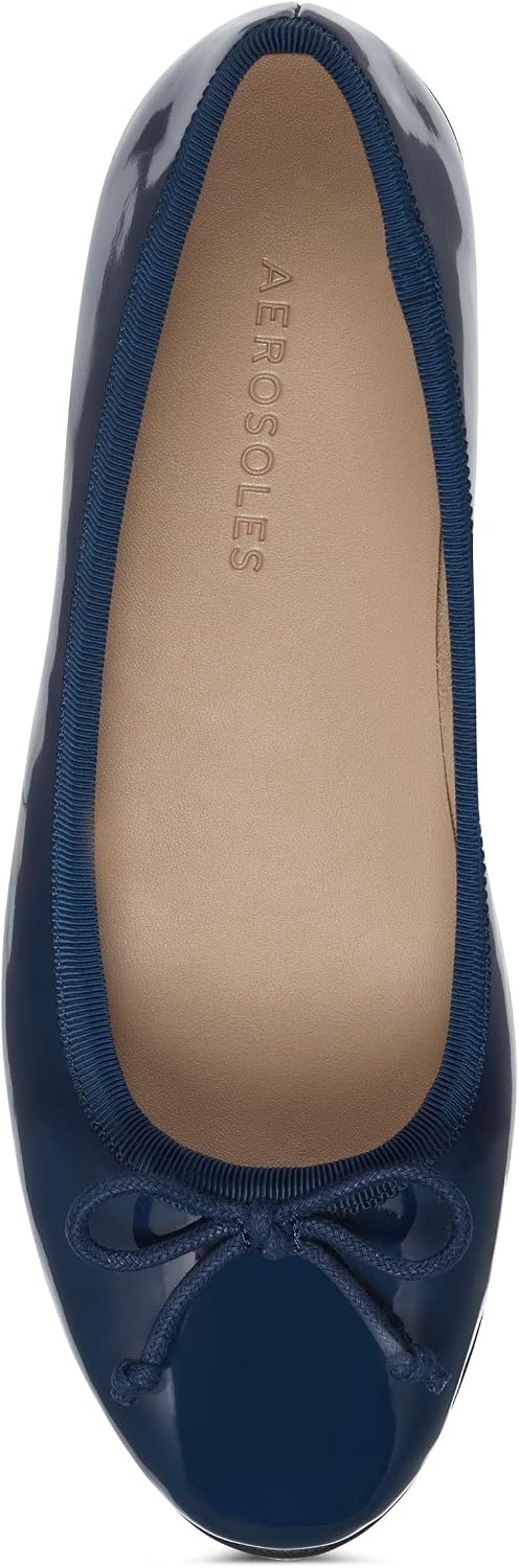 Aerosoles Women’s Homebet Flats(Navy Patent Pu)
