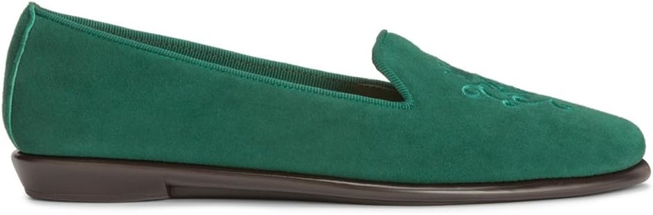 Aerosoles Women’s Betunia Slip-On Loafer with Memory Foam Footbed(Dark Green Suede)