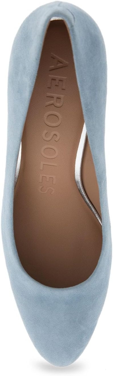Aerosoles Women’s Betsy Pumps(Dusty Blue Suede)