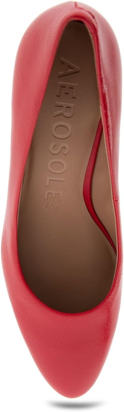 Aerosoles Women’s Betsy Pumps(Racing Red Leather)