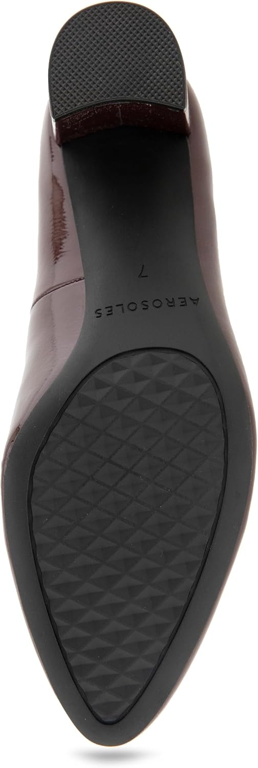 Aerosoles Women’s Betsy Pumps(Merlot Crinkle Patent Faux Leather)