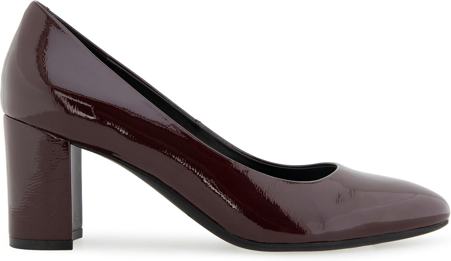 Aerosoles Women’s Betsy Pumps(Merlot Crinkle Patent Faux Leather)