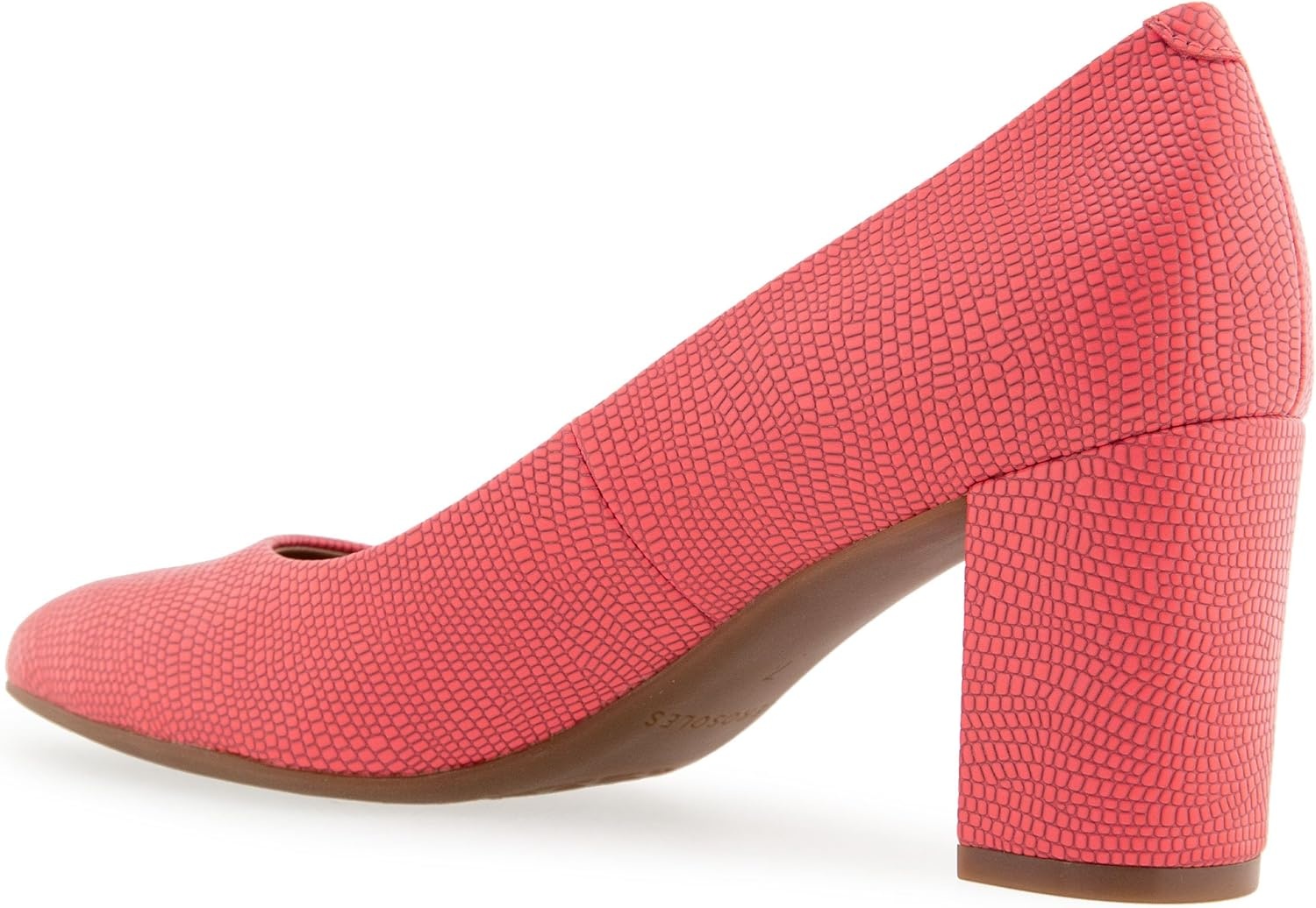 Aerosoles Women’s Betsy Pumps(Coral Lizard Embossed Faux Leather)