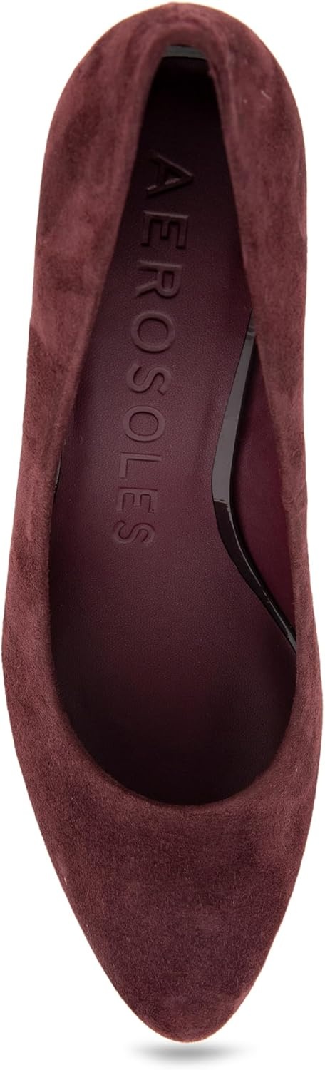 Aerosoles Women’s Betsy Pumps(Deep Aubergine Suede)