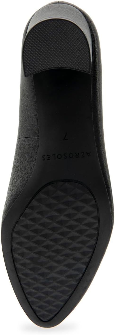 Aerosoles Women’s Betsy Pumps(Black Leather)