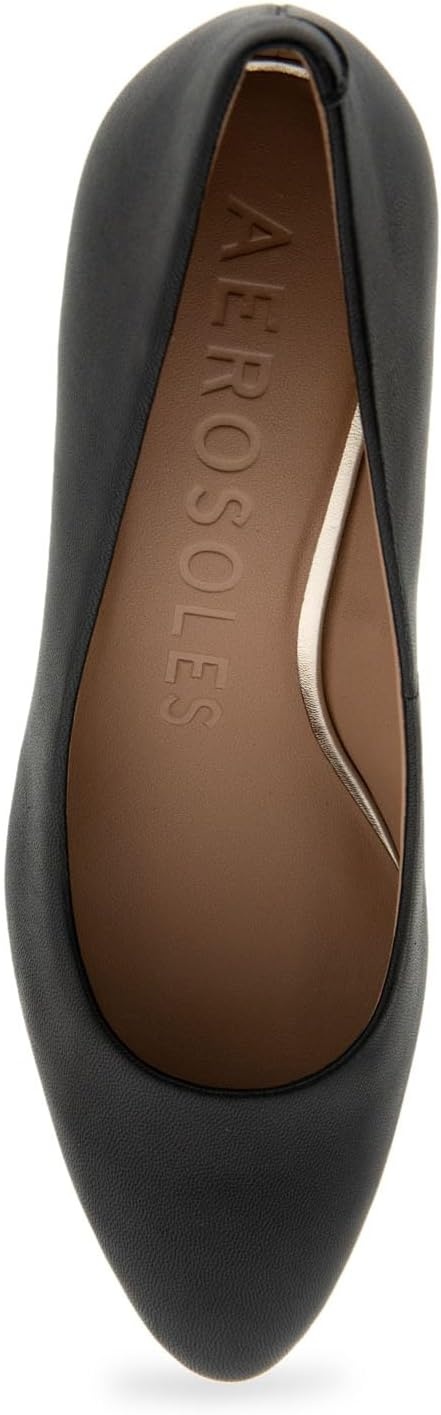 Aerosoles Women’s Betsy Pumps(Black Leather)