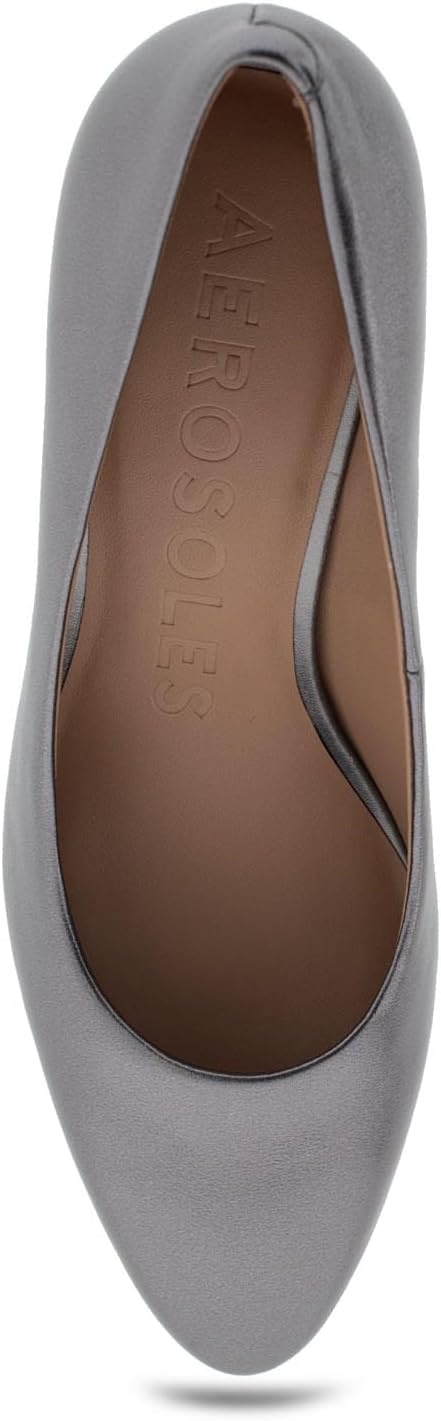 Aerosoles Women’s Betsy Pumps(Gunmetal Metallic Leather)