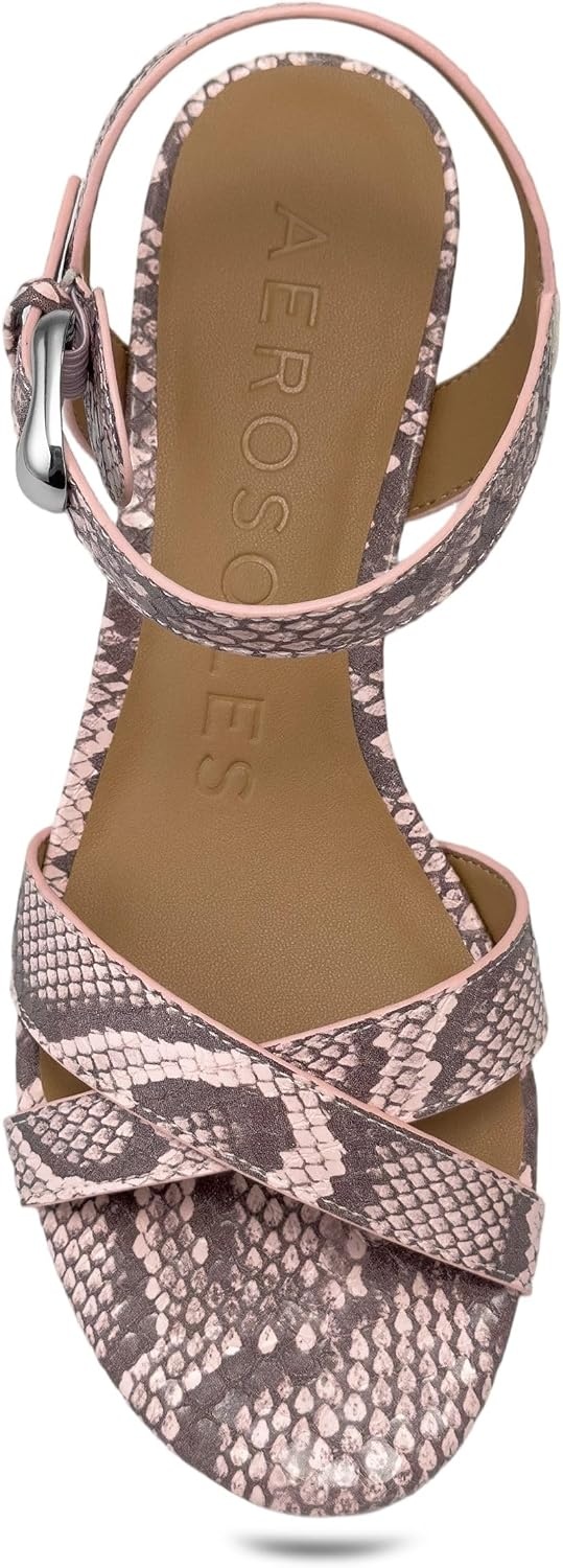 Aerosoles Women’s Cinzia(Pale Pink Faux Snake Print)