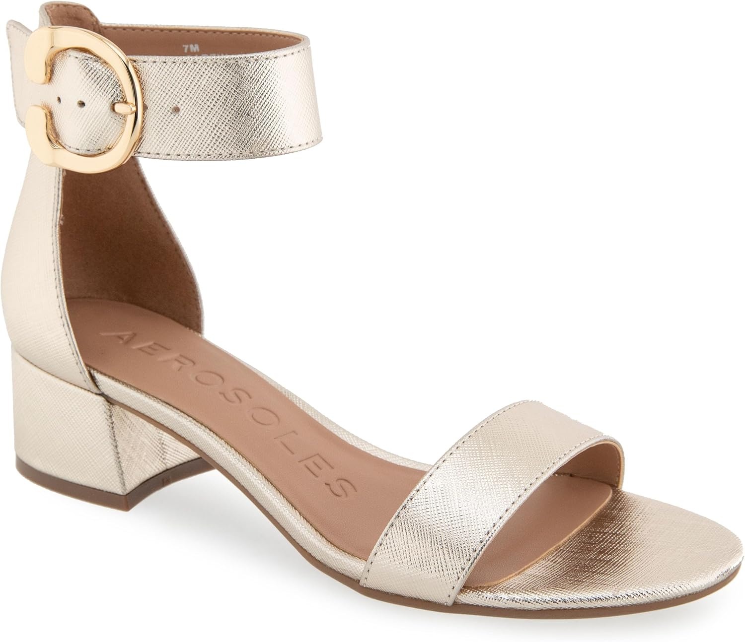 Aerosoles Women’s Carew(Gold Metallic Textured Faux Leather)