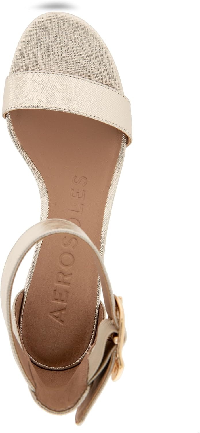 Aerosoles Women’s Carew(Gold Metallic Textured Faux Leather)
