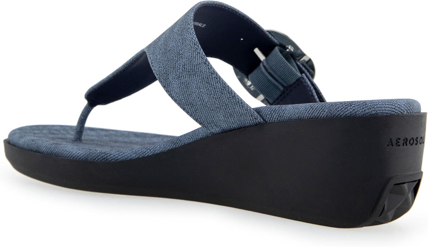 Aerosoles womens Izola(Blue Jean Denim Textured Faux Leather)