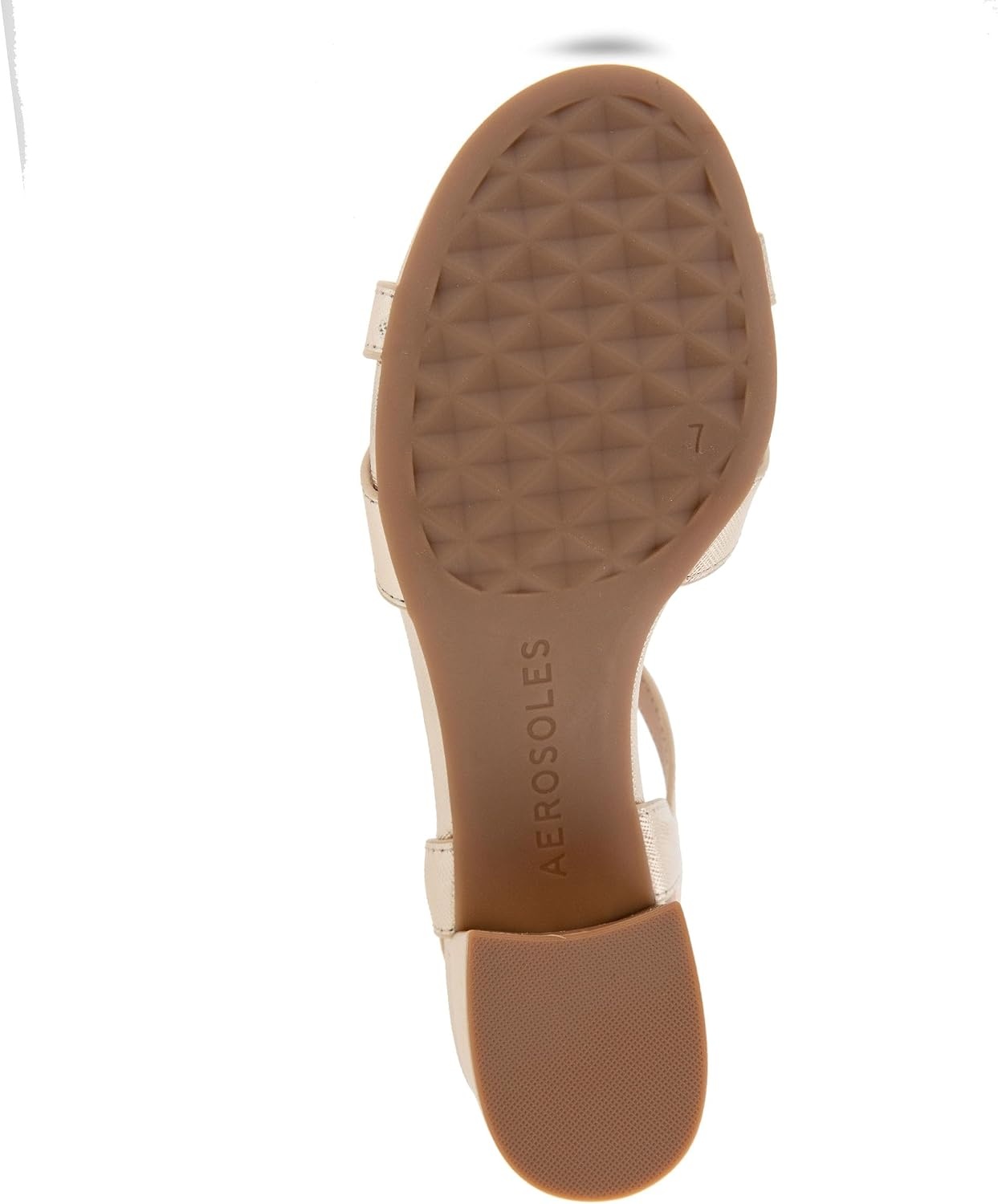 Aerosoles Women’s Cinzia(Gold Metallic Textured Faux Leather)