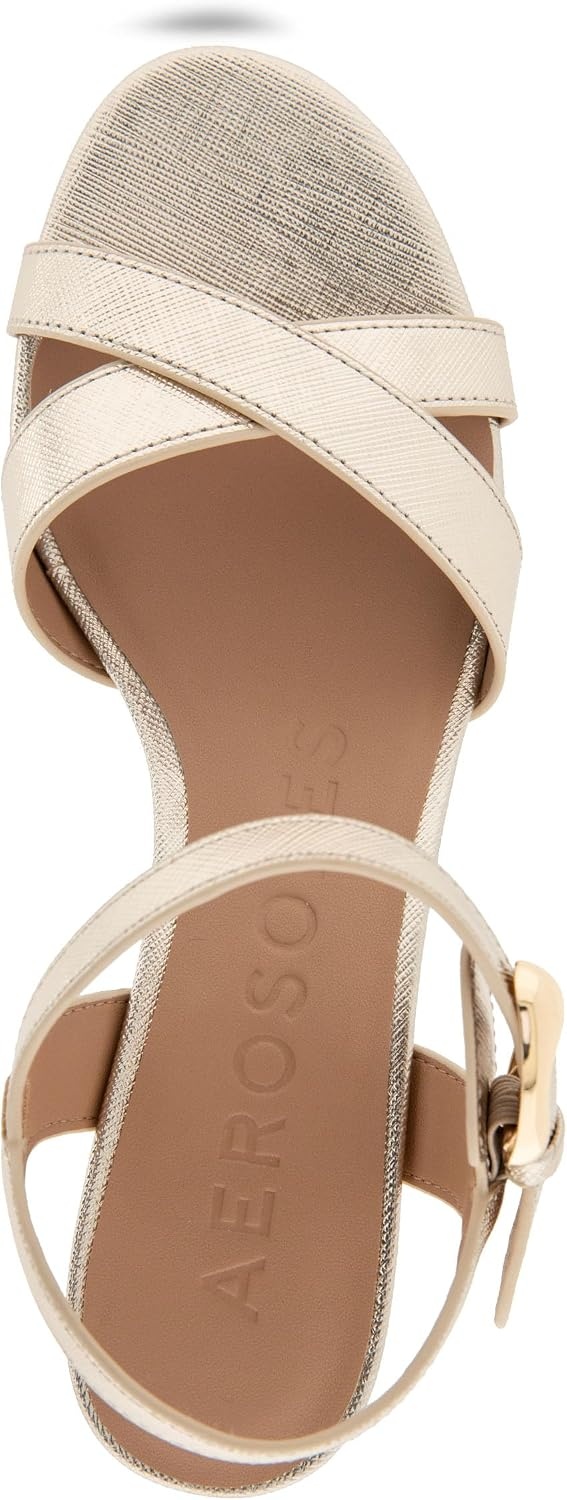 Aerosoles Women’s Cinzia(Gold Metallic Textured Faux Leather)