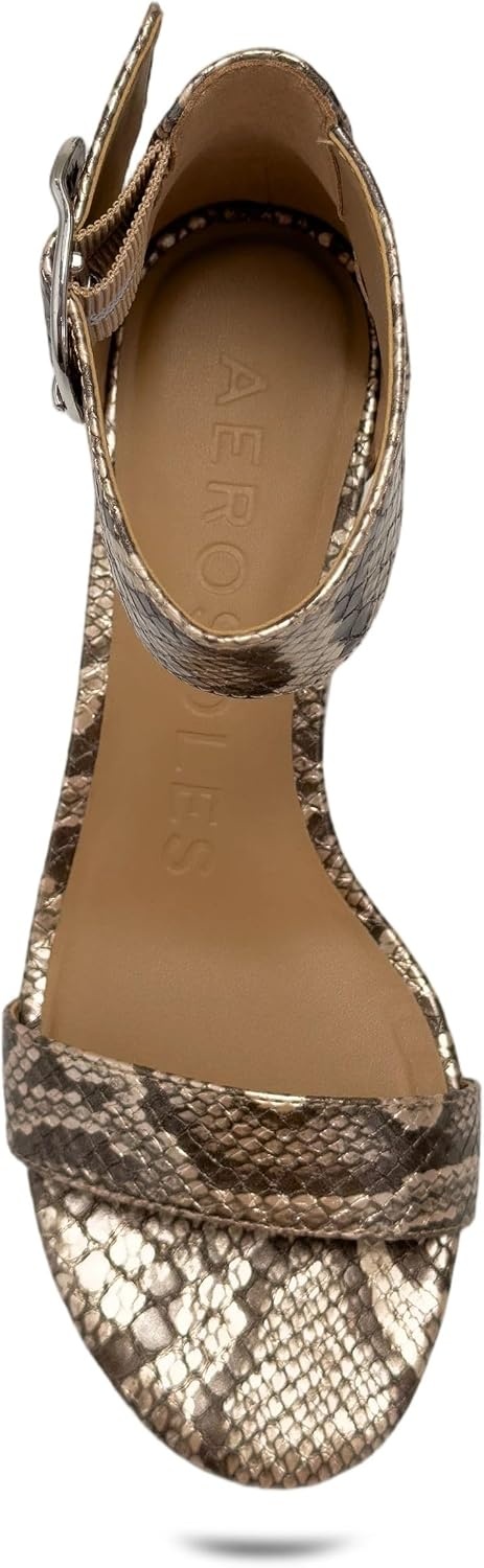 Aerosoles Women’s Carew(Champagne Metallic Snake)