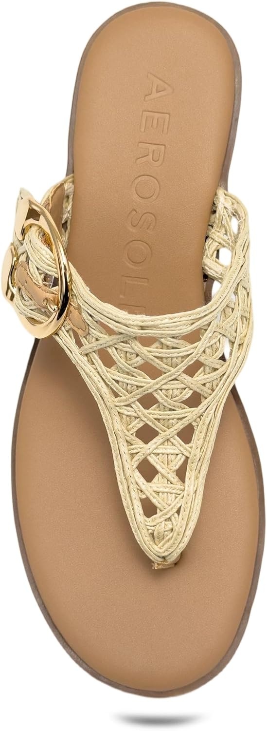 Aerosoles womens Izola(Natural Crochet Raffia)